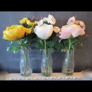 Glass old fashioned milk bottle